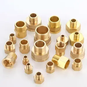 ปลั๊กทองเหลืองแบบกำหนดเอง พื้นผิวเรียบ แรงดันต่ำ BSPT M 1/2 ข้อต่อ NIPPLE 1/2 ชุบสังกะสี - Product Image 2