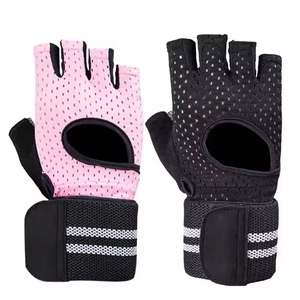 Guantes Deportivos de Medio Dedo, Color Rosa y Negro, Transpirables, Antideslizantes, para Gimnasio, Yoga, Ciclismo, Entrenamiento, Levantamiento de Pesas - Product Image 3