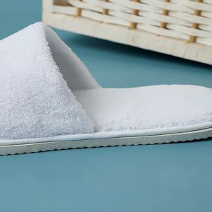 Chaussons jetables écologiques en tissu éponge véritable, doux, antidérapants, légers en mousse, pour hôtels, compagnies aériennes, spas et hôtellerie - Product Image 3