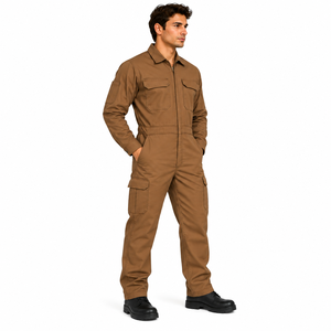 Combinaison de travail personnalisée pour homme, combinaison de sécurité industrielle, combinaison de protection, couleur unie, combinaison de travail personnalisée pour mécanicien - Product Image 3