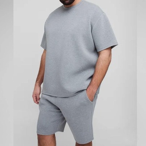 Camiseta Transpirable con Logotipo Personalizado, la Más Vendida, MOQ Bajo, con Conjuntos de Pantalones Cortos, Logotipo Personalizado, Conjuntos de Pantalones Cortos para Hombre de Talla Grande - Product Image 6