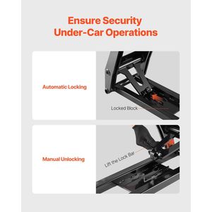 Sollevatore Auto da 7000 Libbre per Garage Domestico, Regolabile a 3 Livelli, Altezza di Sollevamento 75 cm, Blocco Automatico con Telecomando per Uso Domestico - Product Image 4