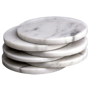 Juego de posavasos de mármol más vendido para uso en el hogar, restaurantes, cafeterías y hoteles. Elegantes y decorativos posavasos para bebidas disponibles para la venta. - Product Image 1