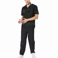 Ensemble d'uniformes médicaux légers et confortables pour hommes, pour médecins et infirmières, durable, respirant, en tissu tricoté 100% coton