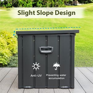 Contenitore da Esterno da 100 Galloni, Grande Box Portaoggetti da Patio con Funzione Impermeabile per Cuscini, Copricuscini, Attrezzi da Giardino, con Serratura - Product Image 5