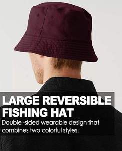 Sombrero de Pescador Ligero de Poliéster Unisex, Gorra de Verano para el Sol, Color Sólido, Bordado para Playa y Aire Libre, para Adultos - Product Image 4