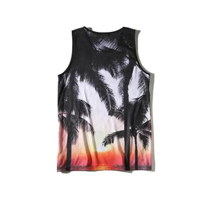 Camiseta sin Mangas Sublimada de Alta Calidad Hecha de Tela de Poliéster Original al por Mayor para Hombre, Camiseta Deportiva para Hombre - Product Image 3