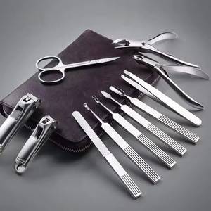 10 in 1 Professional Stainless Steel Nail <b>Kit</b> <b>Manicure</b> Tools Set for Adult Classic Style - Product Image 3