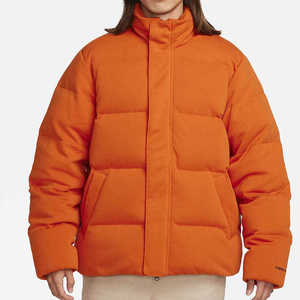 Fashion Winter Orange Puffer <b>Jacket</b> Men <b>Women</b> Thick Warm Quilted Bubble Coat Windproof Stand Collar Oversized Padded <b>Parka</b> Outer - Product Image 1