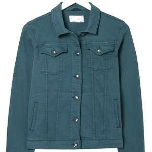 New <b>Men's</b> 100% Cotton Dark Gray Denim Jacket & Slim <b>Jean</b> Jacket with Ripped Design Vintage Style Jackets - Product Image 1