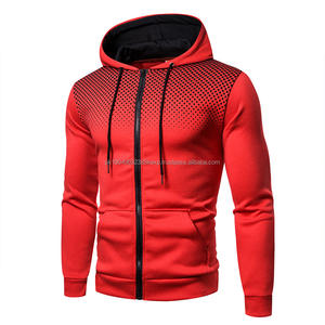 Sweat-shirts à capuche zippés pour hommes, mode automne 2023, blanc, multicolores, polyester, manches longues - Product Image 4