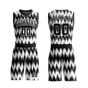 Conjunto de Camiseta de Baloncesto Sublimada, Cuello Redondo, Sin Mangas, Absorbe la Humedad, Unisex, Ropa Deportiva para Adultos, Patrón Geométrico - Product Image 3