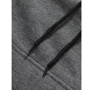 Sudadera con Capucha Gris para Hombre, Corte Ajustado, Tejido de Algodón, Informal, con Bolsillo, para Otoño - Product Image 5
