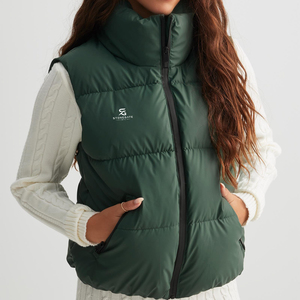 Plus Size <b>Women</b> Puffer <b>Vest</b> Nylon Warm Padding Breathable Sleeveless <b>Down</b> Jacket Custom Logo Casual Personalized Fabric OEM OEM - Product Image 3