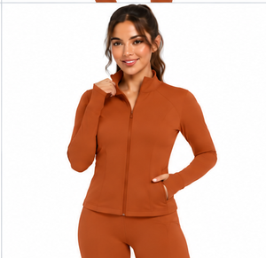 Wholesale Women Yoga Set 3 Piece Fitness Workout Leggings Sports <b>Bra</b> Jacket Soft Skin Friendly Stretch Gym Activewear Custom - Product Image 3