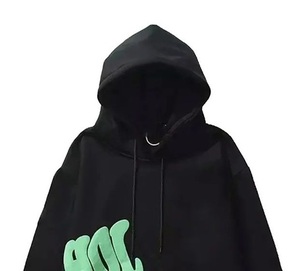 Sweat-shirt à capuche surdimensionné de luxe avec impression en relief, doublure en polaire douce, logo personnalisé, fabricant de vêtements streetwear - Product Image 6