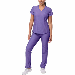Fashion Scrubs Uniforms <b>Sets</b> Scrub <b>Set</b> Unisex Scrub Suit <b>Sets</b> Woven Polyester/Cotton Short Sleeve Nurse Scrub High Hospital - Product Image 5