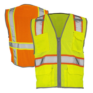 <b>Worker</b> Safety Clothing Road Vest High Visibility Reflective Tape Breathable Working Construction Vest <b>Jackets</b> for <b>Worker</b> - Product Image 3