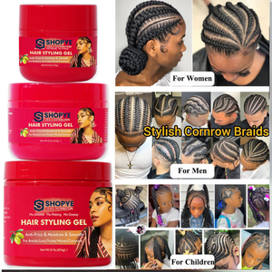Gel Coiffant Sans Alcool Fixation Extra Forte pour Tresses et Cheveux Doux, Nouvelle Étiquette, Huile d'Olive Hydratante, Tenue Forte pour Cheveux Secs - Product Image 6