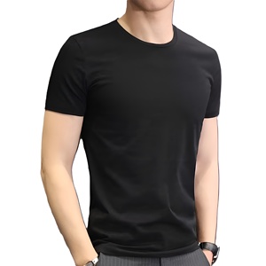 Camiseta de Manga Corta Unisex de Algodón Peinado de 200g con Logotipo Personalizado Bordado OEM, Ajuste Cómodo, Color Sólido, Tallas Grandes para Hombre - Product Image 3