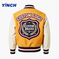 Veste de baseball vintage pour homme Layenne, manches en cuir, logo personnalisé, tailles plus grandes, vestes de baseball pour équipe scolaire