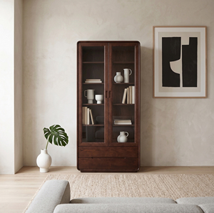 Mueble de Almacenamiento Moderno para Sala de Estar, con Puertas Estilo Shaker Minimalistas de Madera Sólida de Roble, 2 Cajones, 3 Estantes y 3 Años de Garantía - Product Image 5