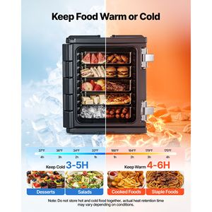 Conteneur isotherme pour aliments de 82 Qt, non électrique, en acier inoxydable 304, avec loquet à roulettes, en LLDPE, empilable, pour camion de restauration - Product Image 2