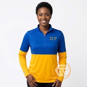 Sweat-shirt personnalisé en molleton de coton de haute qualité, brodé sur le devant, éco-responsable, pour la sororité Sigma Gamma Rho, collection automne/hiver - Product Image 3