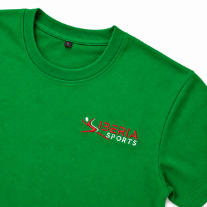 IBERIA Vente en gros T-shirt vert à col rond de qualité supérieure |   T-shirt décontracté à manches courtes |   Vêtements en gros avec logo personnalisé OEM - Product Image 3