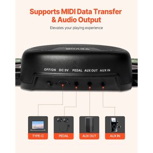 ชุดกลองไฟฟ้า 7 แผ่น พร้อมหูฟัง ชุดกลองอิเล็กทรอนิกส์แบบม้วนเก็บได้ และแผ่นฝึกซ้อม - Product Image 6