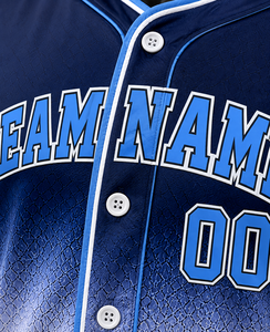 SINEWY SPORTS Camiseta de Béisbol Personalizada para Hombre, Sublimada, Degradado 3D Azul y Blanco, Manga Corta, Absorbe la Humedad, Corte Regular, Adulto - Product Image 6