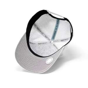 Chapeaux de golf imperméables avec logo personnalisé Chapeaux de camionneur 5 panneaux Casquette de camionneur perforée de haute qualité Casquette de camionneur camouflage avec patch en PVC - Product Image 4