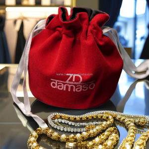 Bolsa de joyería de terciopelo Premium de lujo 2025 con cordón, el mejor regalo para embalaje de anillos, pendientes, collares - Product Image 4