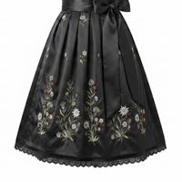 Robe Dirndl bavaroise sur mesure de qualité supérieure pour femmes, costume traditionnel d'Oktoberfest, tenue de serveuse de bière allemande, broderie florale, uniforme