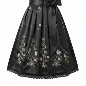 ชุดเดรส Dirndl แบบสบายๆ ระบายอากาศได้ดี พิมพ์ลายตามสั่งสำหรับผู้หญิง งานปักเยอรมันแบบดั้งเดิมสำหรับเทศกาลอ็อกโทเบอร์เฟสต์ สีพื้น ย้อมสี ความยาวระดับเข่า แขนครึ่งแขน - Product Image 6