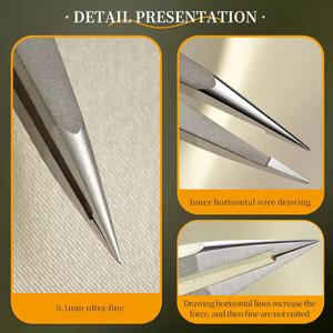 แหนบติดขนตาสแตนเลส ปลายเรียบแม่นยำสำหรับการติดขนตา - Product Image 6