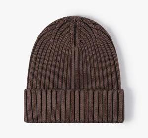 Unisex Solid Color Ribbed Beanie Hat 100% Polyester Adjustable Breathable & Waterproof Street Style <b>Winter</b> <b>Cap</b> for Adults - Product Image 6