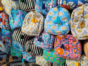 Block Print Cotton Quilted Beauty Products Package <b>Makeup</b> Bags Hanging Toiletry Cosmetic Pouch multifunction <b>makeup</b> <b>organizer</b> - Product Image 1