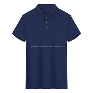 Camiseta Polo de Manga Corta para Hombre, Color Sólido, con Logotipo Bordado Personalizado OEM, Cuello Solapa, Estilo Casual con Botones - Product Image 2