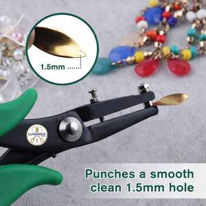 Pince à perforer les métaux à mâchoires longues de 1,5 mm pour bijoux, outil de précision pour la fabrication de boucles d'oreilles et de bijoux, artisanat - Product Image 4