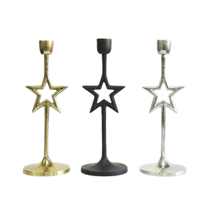 Porte-bougie carré creux décoratif en or, support en aluminium personnalisé au meilleur prix - Product Image 4