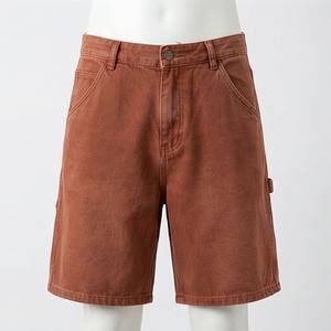 Shorts cargo baggy personnalisés pour hommes en toile sergé camouflage imprimé numériquement, avec motif de lettres brodées, tenue premium - Product Image 1