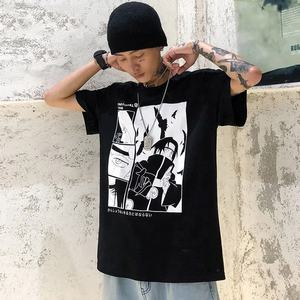 Camisetas de algodón con estampado gráfico de dibujos animados de Anime Hip Hop informales unisex para hombres, camisetas divertidas al por mayor - Product Image 5