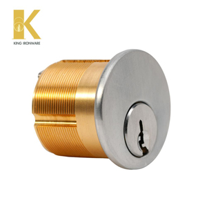 Cylindre de serrure à mortaise King 25 mm, rainure KW, chrome satiné, inspection complète en usine, laiton massif, qualité ANSI, durable - Product Image 3