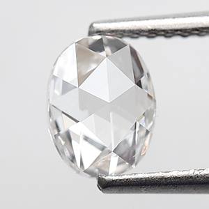 เพชรรูปไข่ทรงโรสคัท 0.75 กะรัต เพาะเลี้ยงในห้องปฏิบัติการ สำหรับทำแหวน เพชรรูปไข่แบบหลวมที่ได้รับการรับรอง ราคาดีที่สุด มีขนาด 1-5 กะรัต ทุกขนาดให้เลือก - Product Image 2