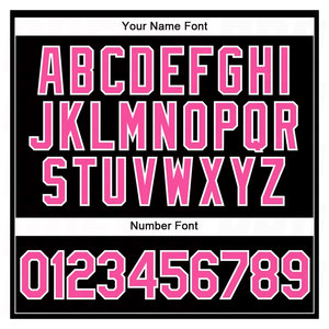 Camiseta de Béisbol Personalizada Negra, Rosa y Blanca, Auténtica, Uniforme de Equipo Premium Personalizado, Logotipo Personalizado, Nombre y Número del Jugador, Transpirable - Product Image 4