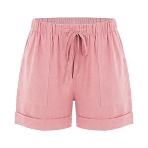 Shorts pour femmes personnalisés par le fabricant, respirants, imperméables, écologiques, séchage rapide, avec poches et fermetures éclair, sublimés 100% - Product Image 6
