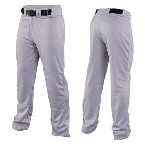 Pantalones de Béisbol Largos 100% Poliéster, Hechos a Medida, Color Gris Sólido, Ropa Deportiva Transpirable para Equipo de Béisbol Masculino - Product Image 1