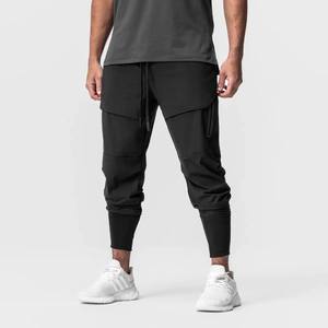 Men Running Training Gym Straight Leggings Trackpants Jogger <b>Drawstring</b> Skinny <b>Trousers</b> Cargo Pants With Pocket Breathable Pants - Product Image 2