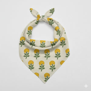 Pañuelo Cuadrado de Algodón con Estampado Tradicional Indio Hecho a Mano, Suave, para la Cabeza, Moda Femenina, Proveedor de Exportación FABRIA, 21x21 Pulgadas, Envío Rápido - Product Image 1